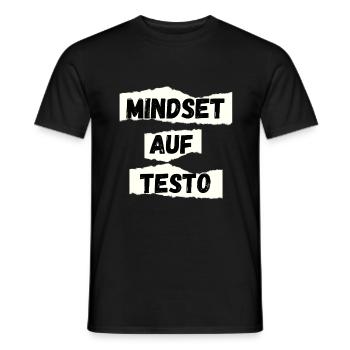 mindset auf testo - Männer T-Shirt - Schwarz - Vorne - AI Model Male 178 light (178cm)