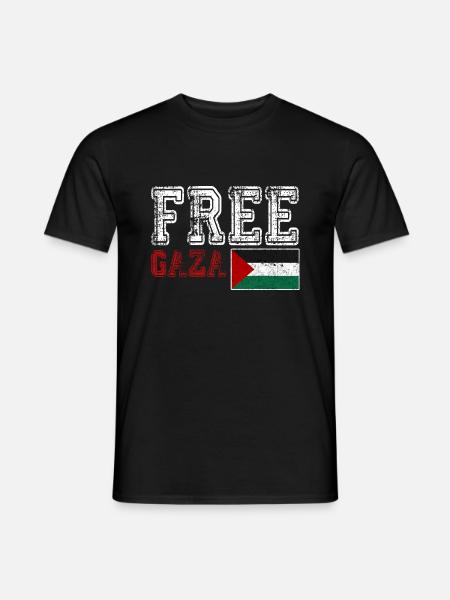 Free Gaza, Palestine Flag, Save Gaza, Palestina - Mænd T-shirt - sort