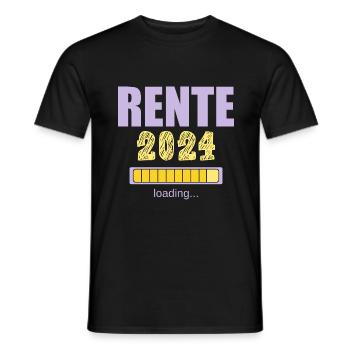 Rentner 2024 Ruhestand 2024 Der Countdown läuft - Männer T-Shirt - Schwarz - Vorne - AI Model Male 178 light (178cm)