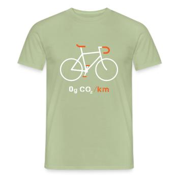 Bicycle environmental protection - Men's T-Shirt - sage - Front - AI Model Male 178 light (178cm)