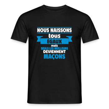 Les meilleurs maçons - T-shirt homme - noir - Devant - AI Model Male 178 light (178cm)