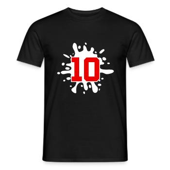 10 Number of blobs - Men's T-Shirt - black - Front - AI Model Male 178 light (178cm)