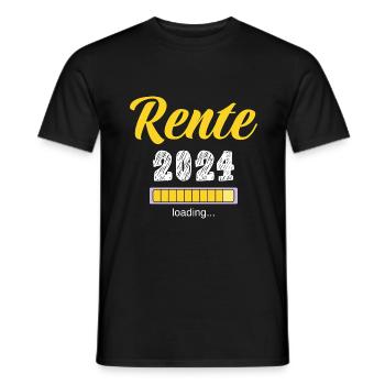 Rentner 2024 Ruhestand 2024 Der Countdown läuft - Männer T-Shirt - Schwarz - Vorne - AI Model Male 178 light (178cm)