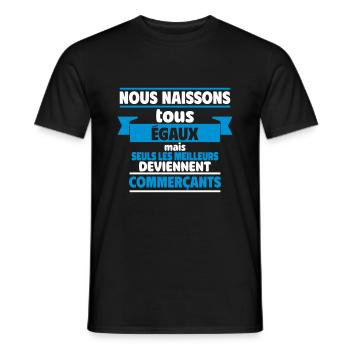 Les meilleurs commerçants - T-shirt homme - noir - Devant - AI Model Male 178 light (178cm)