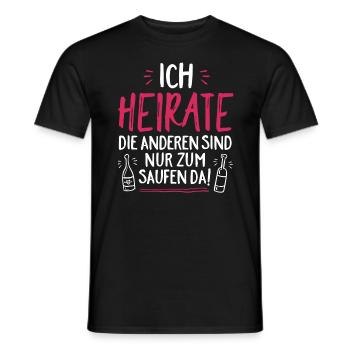 JGA-Braut - Männer T-Shirt - Schwarz - Vorne - AI Model Male 178 light (178cm)