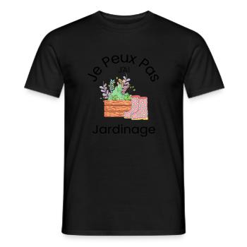 Je Peux pas j ái Jardinage humour - T-shirt homme - noir - Devant - AI Model Male 178 light (178cm)