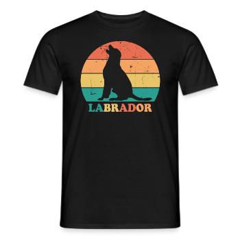 Labrador Dog Dog - Men's T-Shirt - black - Front - AI Model Male 178 light (178cm)
