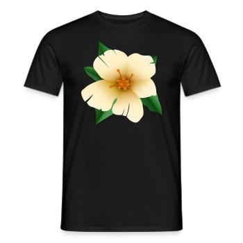Hibiscus flower - Men's T-Shirt - black - Front - AI Model Male 178 light (178cm)