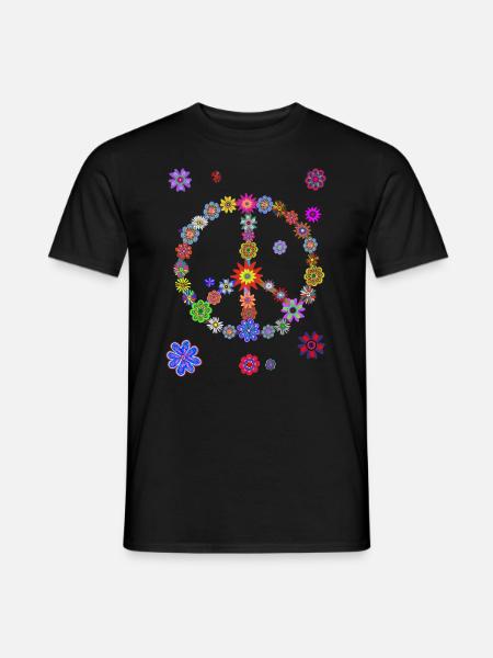 Limited Edition 69 Flower power - Männer T-Shirt - Schwarz