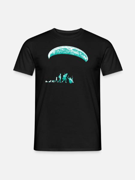 Paragliding Evolution Paragliding Evolution 2dc - Männer T-Shirt - Schwarz