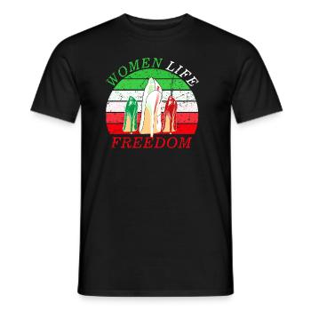 Women life freedom jin jiyan azadi - Männer T-Shirt - Schwarz - Vorne - AI Model Male 178 light (178cm)