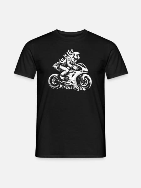 Mein Bike Meine Regeln - Ein Affe auf einem Bike - Männer T-Shirt - Schwarz