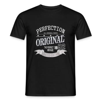 Anniversaire Vintage Vintage 1992 Original Rétro - T-shirt homme - noir - Devant - AI Model Male 178 light (178cm)