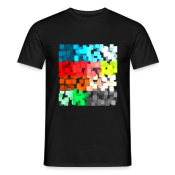 Abstract Art in Colorful - Men's T-Shirt - black - Front - AI Model Male 178 light (178cm)