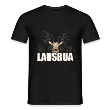 Lausbua Hirsch Lederhosen - Männer T-Shirt - Schwarz - Vorne - AI Model Male 178 light (178cm)