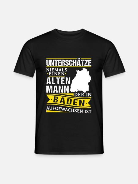 Badisch Dialekt Baden Württemberg - Männer T-Shirt - Schwarz