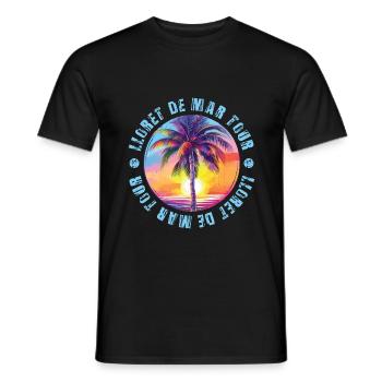 Lloret De Mar Tour Bunt - Männer T-Shirt - Schwarz - Vorne - AI Model Male 178 light (178cm)