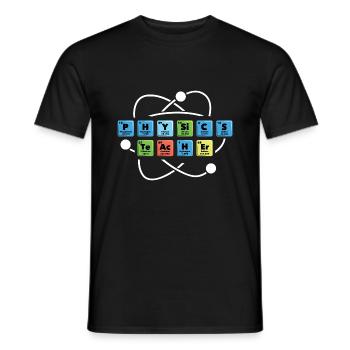 Physics teacher Chemistry teacher - Men's T-Shirt - black - Front - AI Model Male 178 light (178cm)