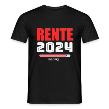 Rentner 2024 Ruhestand 2024 Der Countdown läuft - Männer T-Shirt - Schwarz - Vorne - AI Model Male 178 light (178cm)