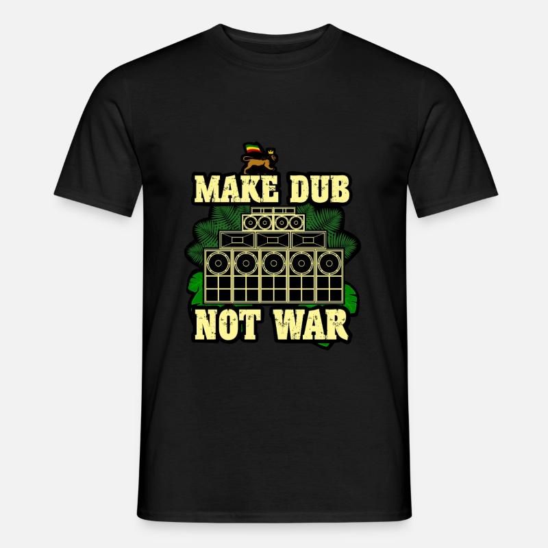 Make Dub Not War - Männer T-Shirt - Schwarz
