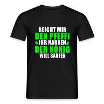 Pfefferminz Likör Pfeffi Vatertag Sauf - Männer T-Shirt - Schwarz - Vorne - AI Model Male 178 light (178cm)