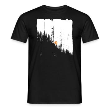 DownhillEr Cyclist Downhill Biker Gift - Men's T-Shirt - black - Front - AI Model Male 178 light (178cm)