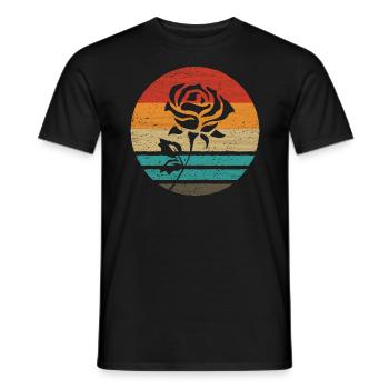 Rose Retro Style Vintage - Men's T-Shirt - black - Front - AI Model Male 178 light (178cm)