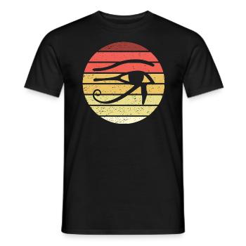 Eye Of Horus Retro Style Vintage - Men's T-Shirt - black - Front - AI Model Male 178 light (178cm)