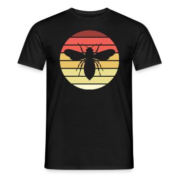 Honigbiene Retro Style Vintage - Männer T-Shirt - Schwarz - Vorne - AI Model Male 178 light (178cm)