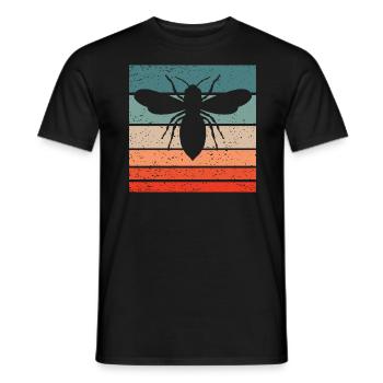 Honigbiene Retro Style Vintage - Männer T-Shirt - Schwarz - Vorne - AI Model Male 178 light (178cm)