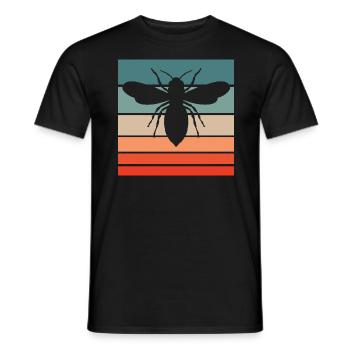 Honigbiene Retro Style Vintage - Männer T-Shirt - Schwarz - Vorne - AI Model Male 178 light (178cm)