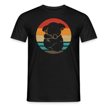 Koala Retro Style Vintage - Men's T-Shirt - black - Front - AI Model Male 178 light (178cm)