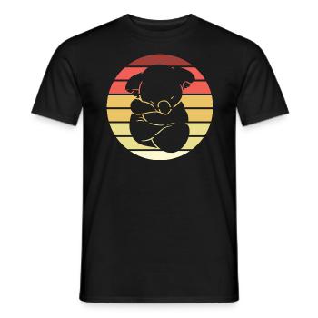 Koala Retro Style Vintage - Men's T-Shirt - black - Front - AI Model Male 178 light (178cm)