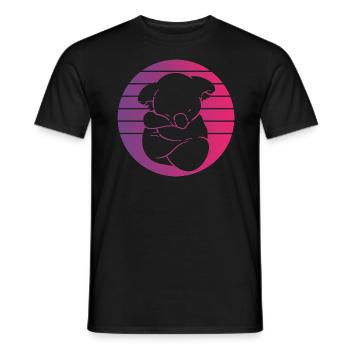 Koala Retro Style Vintage - Men's T-Shirt - black - Front - AI Model Male 178 light (178cm)
