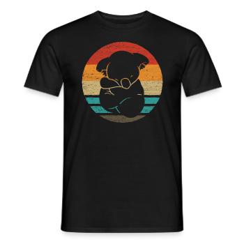 Koala Retro Style Vintage - Men's T-Shirt - black - Front - AI Model Male 178 light (178cm)