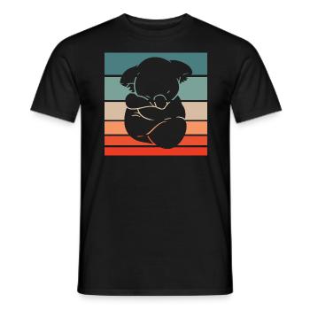 Koala Retro Style Vintage - Men's T-Shirt - black - Front - AI Model Male 178 light (178cm)