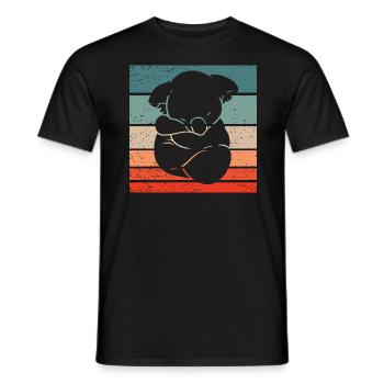 Koala Retro Style Vintage - Men's T-Shirt - black - Front - AI Model Male 178 light (178cm)