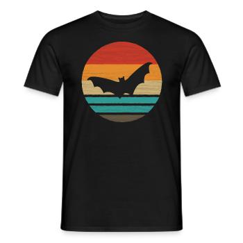 Fledermaus Retro Style Vintage - Männer T-Shirt - Schwarz - Vorne - AI Model Male 178 light (178cm)