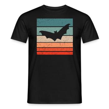 Fledermaus Retro Style Vintage - Männer T-Shirt - Schwarz - Vorne - AI Model Male 178 light (178cm)
