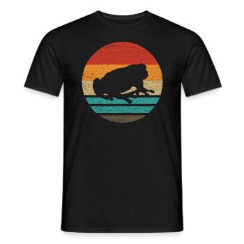 Frosch Retro Style Vintage - Männer T-Shirt - Schwarz - Vorne - AI Model Male 178 light (178cm)
