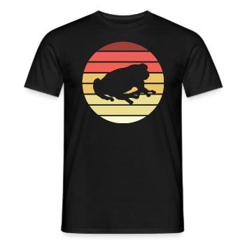 Frosch Retro Style Vintage - Männer T-Shirt - Schwarz - Vorne - AI Model Male 178 light (178cm)