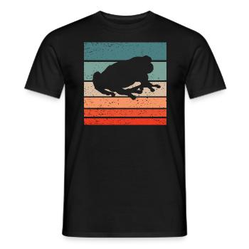 Frosch Retro Style Vintage - Männer T-Shirt - Schwarz - Vorne - AI Model Male 178 light (178cm)