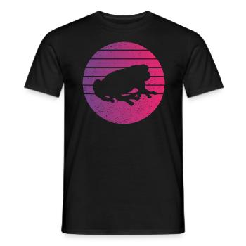 Frosch Retro Style Vintage - Männer T-Shirt - Schwarz - Vorne - AI Model Male 178 light (178cm)