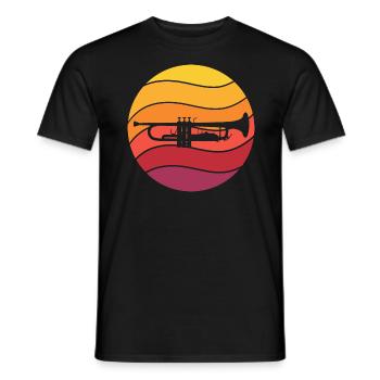 Trompete Retro Style Vintage - Männer T-Shirt - Schwarz - Vorne - AI Model Male 178 light (178cm)