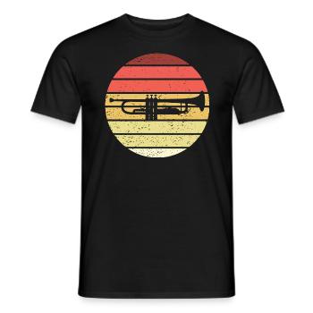 Trompette Retro Style Vintage - T-shirt homme - noir - Devant - AI Model Male 178 light (178cm)