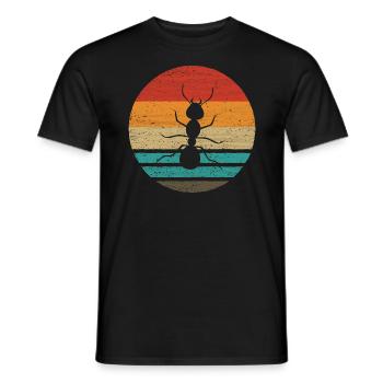 Fourmi Rétro Style Vintage - T-shirt homme - noir - Devant - AI Model Male 178 light (178cm)