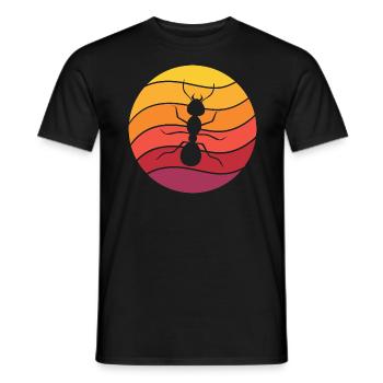 Fourmi Rétro Style Vintage - T-shirt homme - noir - Devant - AI Model Male 178 light (178cm)