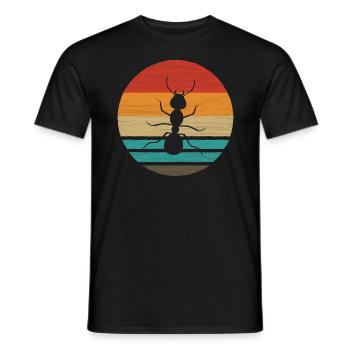 Fourmi Rétro Style Vintage - T-shirt homme - noir - Devant - AI Model Male 178 light (178cm)