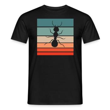 Fourmi Rétro Style Vintage - T-shirt homme - noir - Devant - AI Model Male 178 light (178cm)