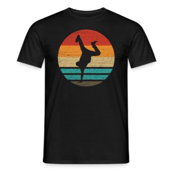 Breakdance Retro Style Vintage - Men's T-Shirt - black - Front - AI Model Male 178 light (178cm)